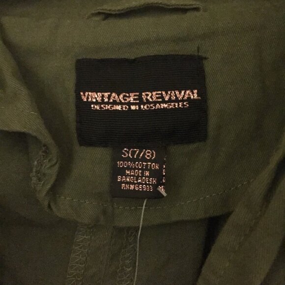 NEW Vintage Revival Small Boys 7/8 Green Hoodie Jacket - Picture 3 of 6